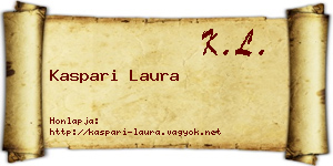 Kaspari Laura névjegykártya